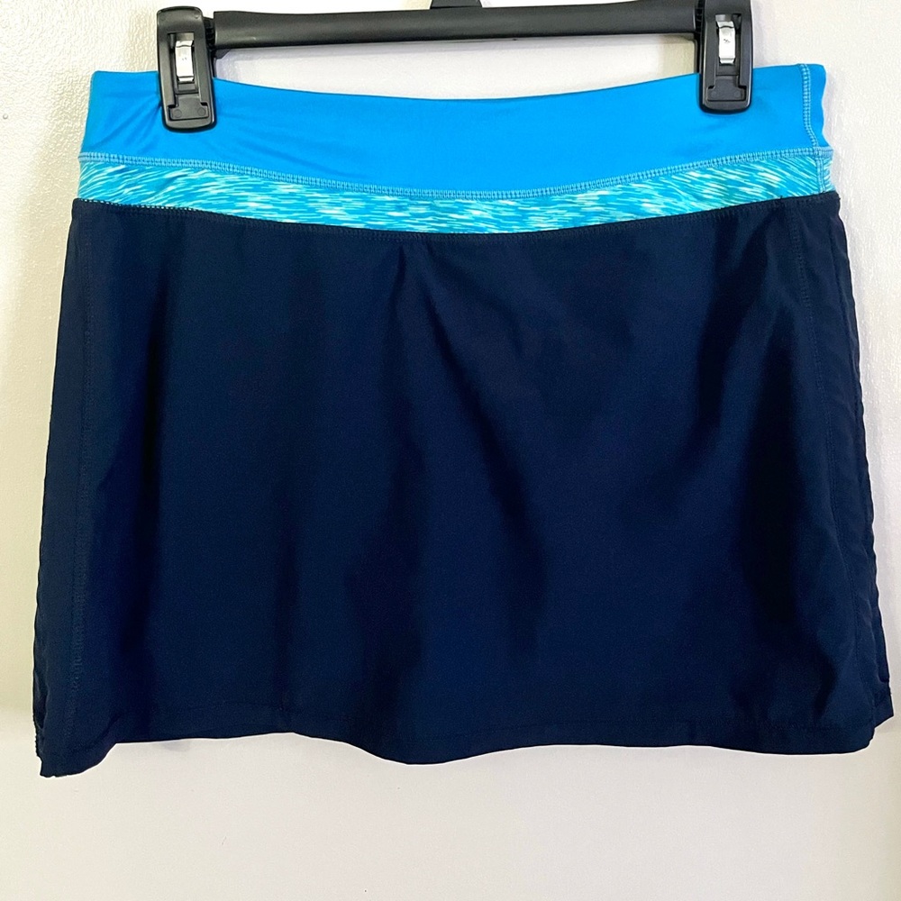 Tangerine, workout/athletic skort, skirt w/shorts, shades of blue, Size S